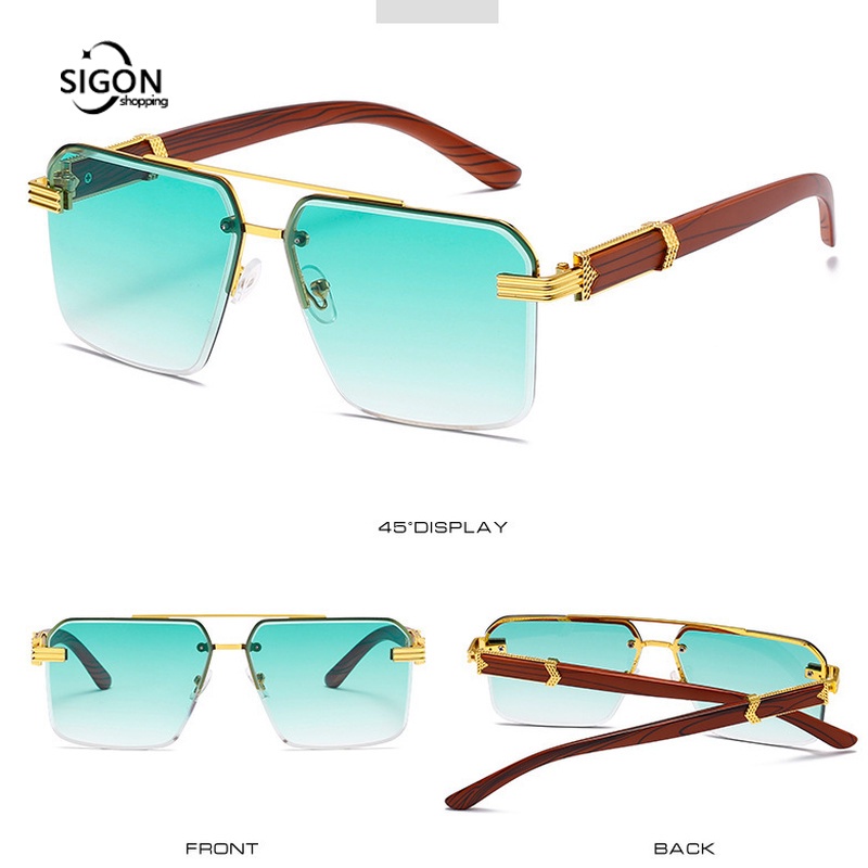 Kính Mát Gọng Vuông Kim Loại Thời Trang Cho Nữ