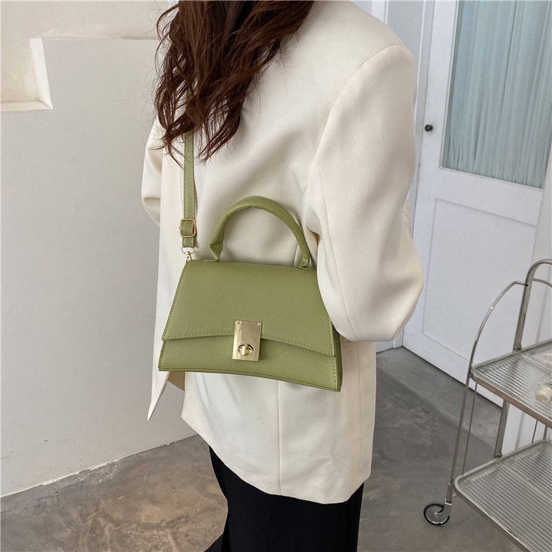 Túi Xách Đeo Vai Màu Trơn Đơn Giản Thời Trang Cho Nữ