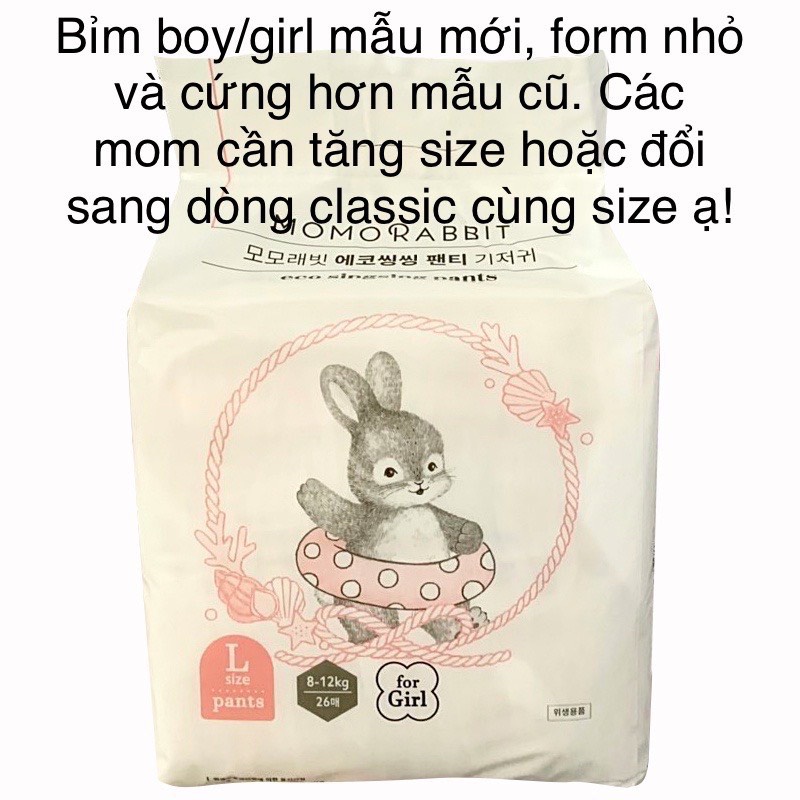 Combo 1Thùng 4b Bỉm Dán/Quần Momo Rabbit Nội Địa HÀN Quốc s36/M32/L30/L28/xl22/xxl18