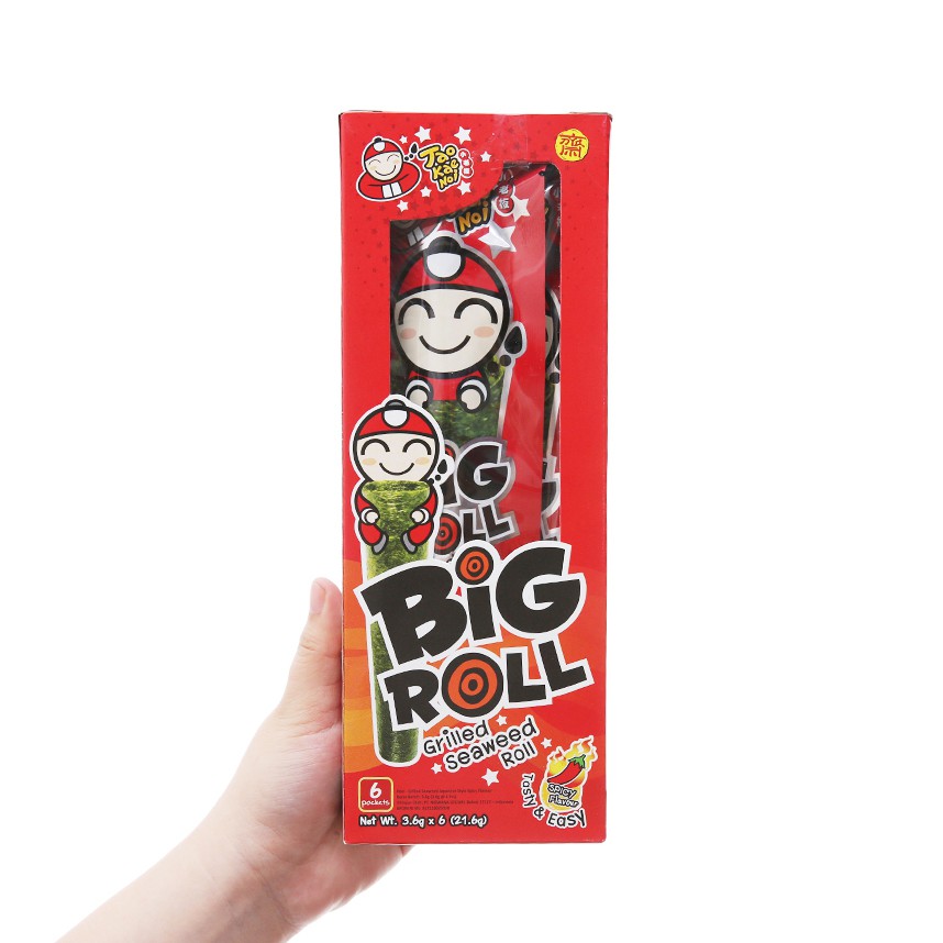 Snack Rong Biển Big Roll Tao Kae Noi Thái Lan (Hộp 6 gói)