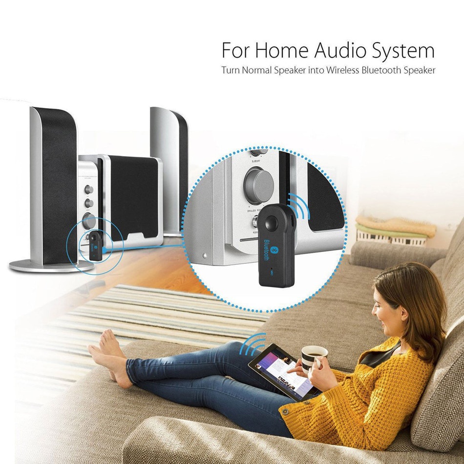 Bộ Thu Phát Âm Thanh Bluetooth Không Dây Rảnh Tay 3.5mm Dùng Để Phát Nhạc Trên Xe Hơi/Nhà/Xe Hơi