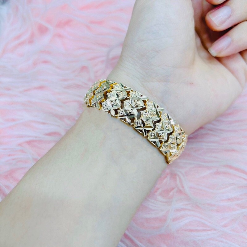 Lắc tay vảy cá mạ vàng đủ size Kami