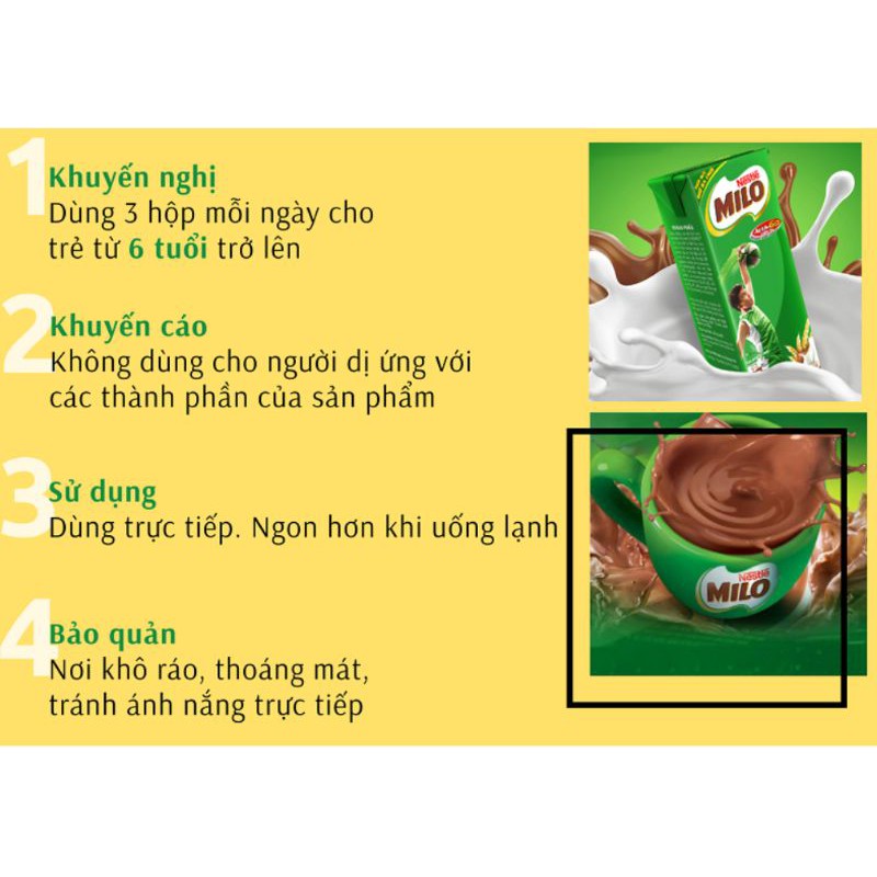 Milo lốc nhỏ - 4 hộp x 115ml