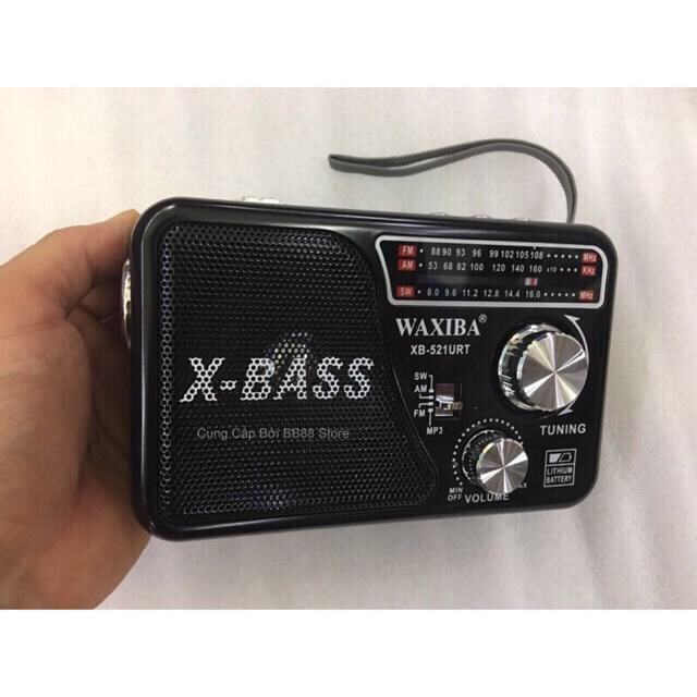 Đài FM Kiêm Máy Nghe Nhạc WAXIBA - Hỗ Trợ Thẻ Nhớ, USB, Đèn Chiếu Sáng