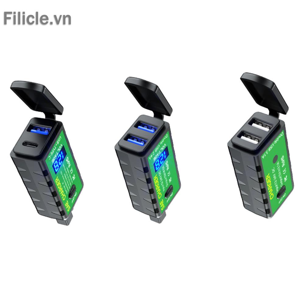Củ Sạc Điện Thoại GPS Chống Nước 12V SAE Cho Xe Máy