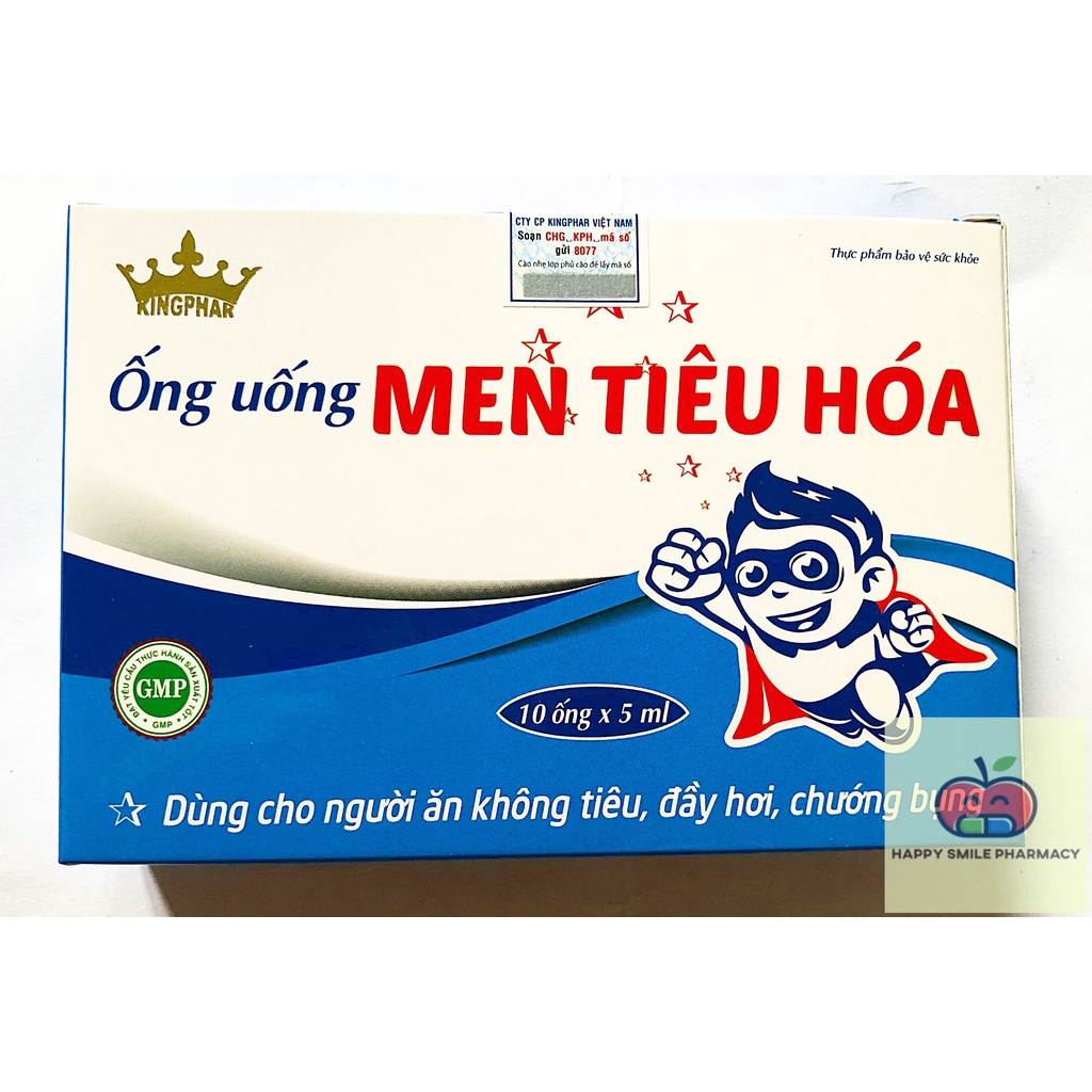 Ống uống Men Tiêu Hoá Kingphar - ăn không tiêu, đầy hơi, chướng bụng