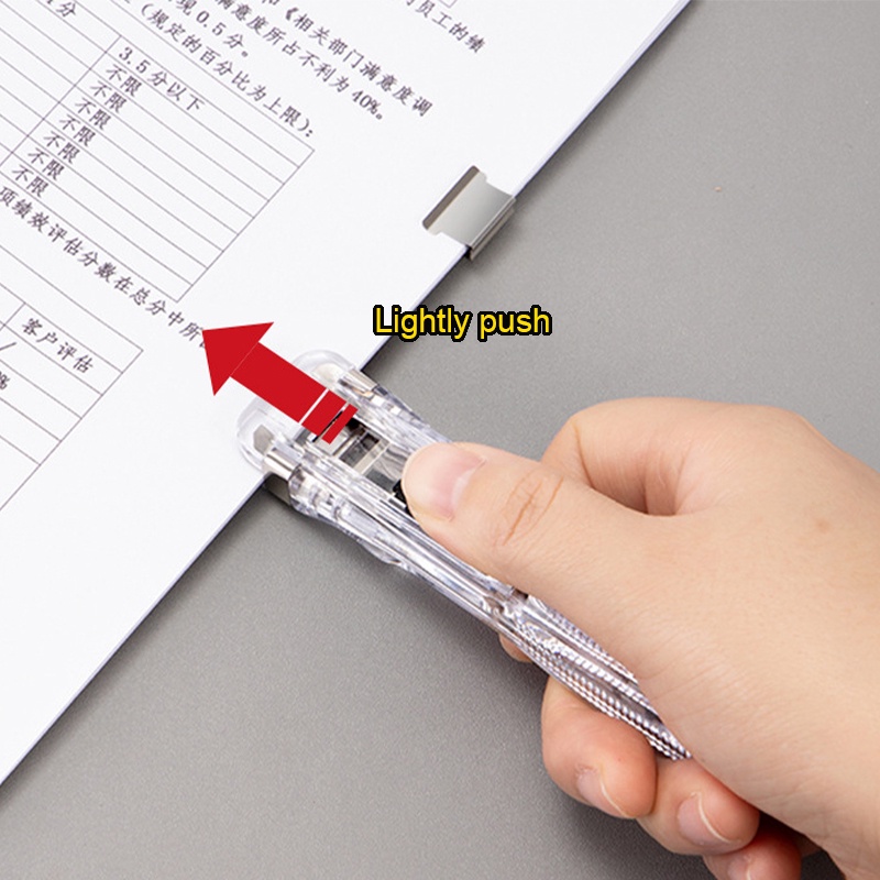 Kim bấm trong suốt mini sinh viên dễ thương không có móng tay bấm kim không đánh dấu thư mục phân loại giấy