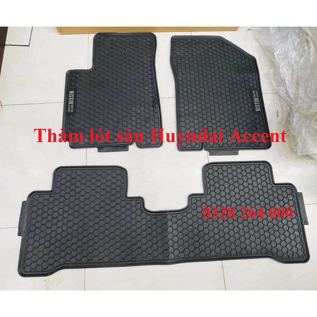 Thảm lót sàn cao su 3D xe Hyundai Accent 2018 - 2021 không mùi - Mẫu 03