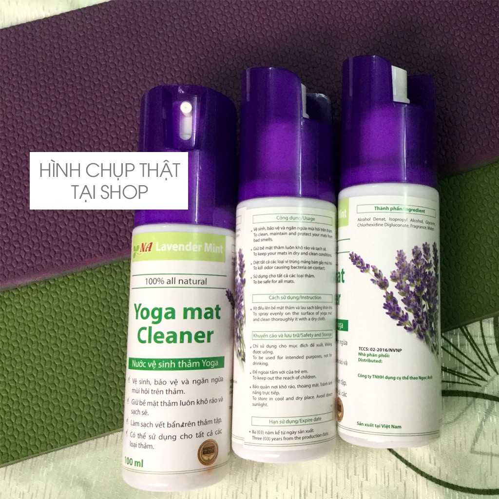 Thảm Tập Yoga Chai Xịt Vệ Sinh Thảm Yoga CXVST01 Dung dịch vệ sinh thảm tập Yoga Lavender Mint 100ml[ẢNH SHOP CHỤP THẬT]