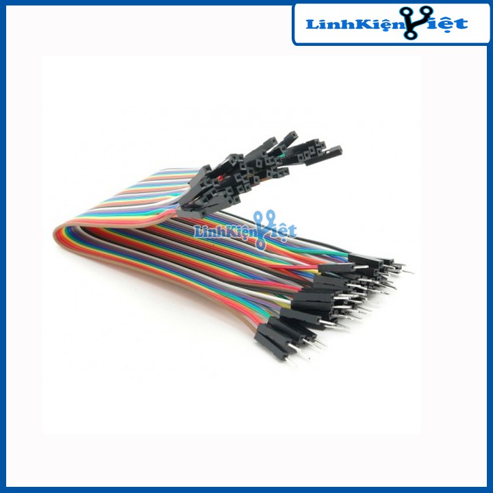 Dây Nối 40P 7 Màu Dài 30Cm ( 2 Đầu Đực Cái ) - 10 sợi