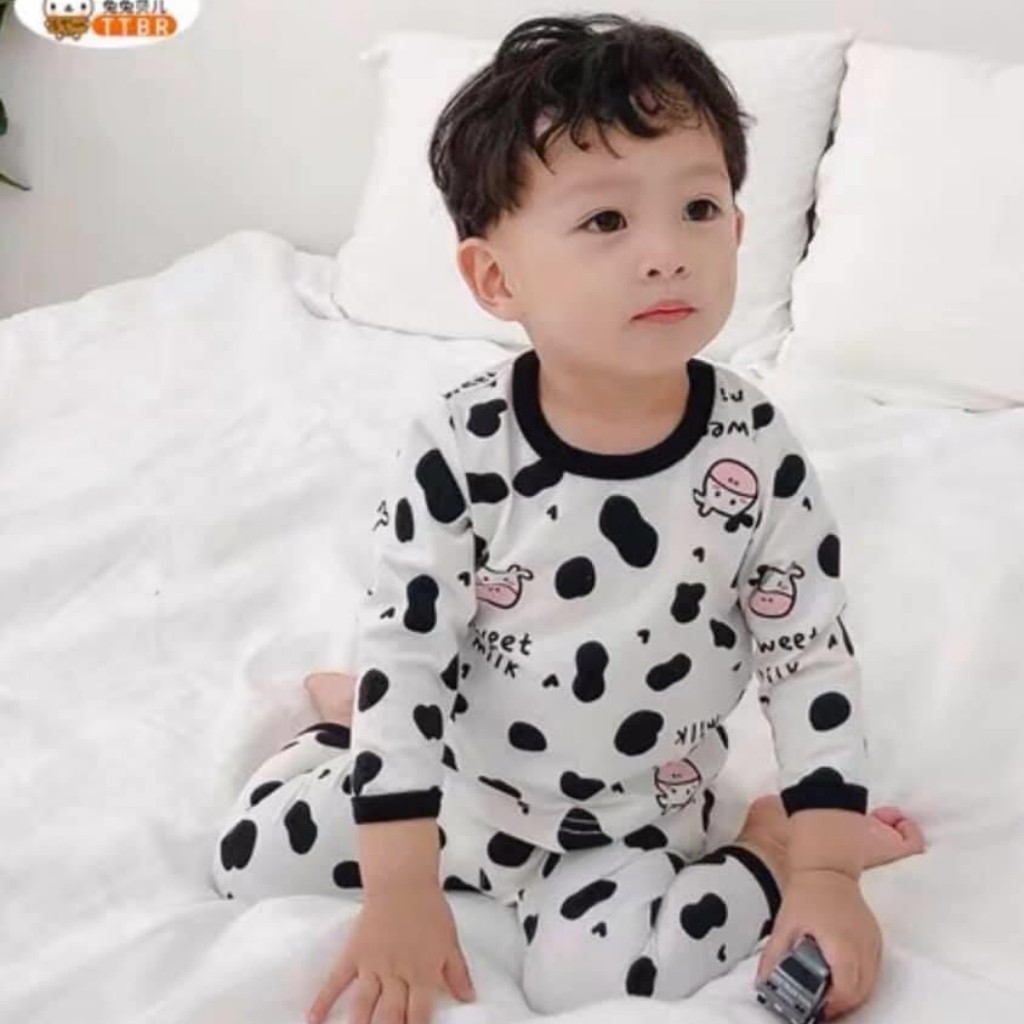 Bộ Thu Đông Dài Tay Cho Bé  Bộ Cotton Dài Tay Minky Mom Cho Bé Trai Bé Gái Với Họa Tiết Siêu Dễ Thương