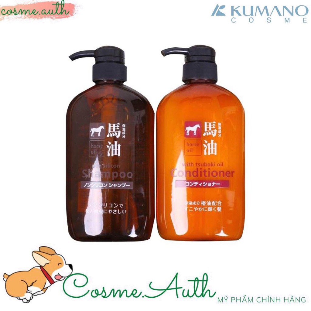 Dầu Gội & Xả Mỡ Ngựa Kumano Yushi Horse Oil 600ml - Nhật Bản | BigBuy360 - bigbuy360.vn
