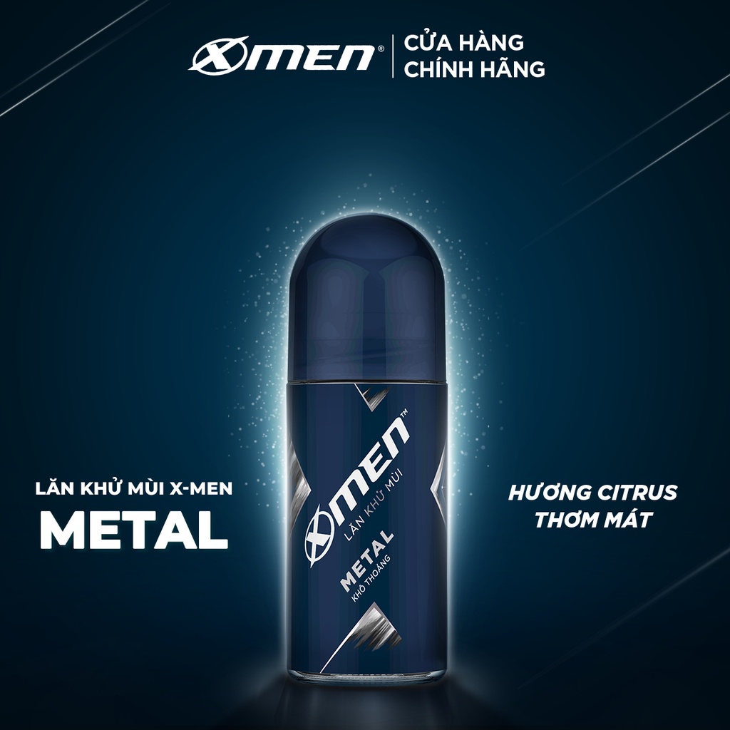 Lăn khử mùi X-men Metal - Khô thoáng 50ml