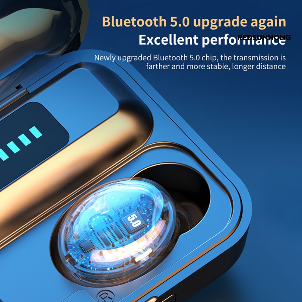 Tai Nghe Không Dây Bluetooth 5.0 Redsu F9-5C Tws Kỹ Thuật Số 5.0 Cho Điện Thoại