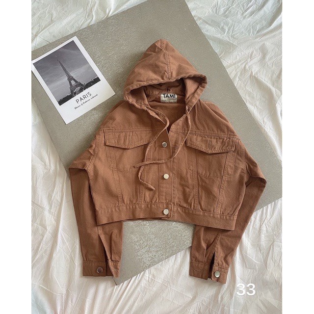 Áo khoác kaki nữ có mũ ảnh thật chất đẹp freesize 55kg