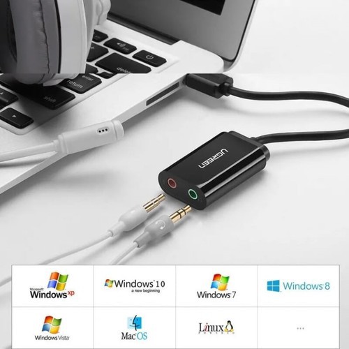 Cáp Chuyển USB Ra Sound UGREEN 30724 (USB sang Headphone và Microphone) - Hàng Chính Hãng