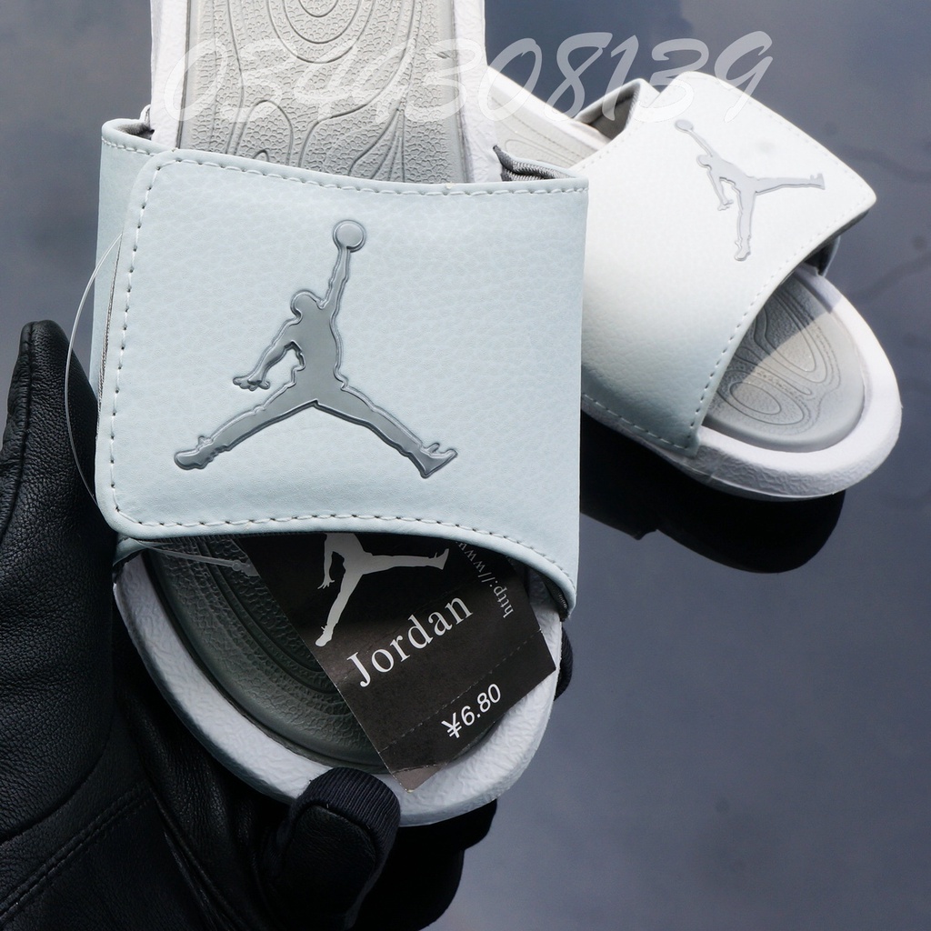 Dép Jordan bóng rổ JD trắng xám nam nữ  hot trend VNXK đầy đủ tem tag hộp JD loại 1 quai ngang xé dán. nhuthuyshoes