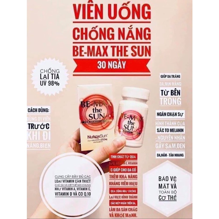 [Giá Hủy Diệt] Viên Uống Chống Nắng BE-MAX The Sun