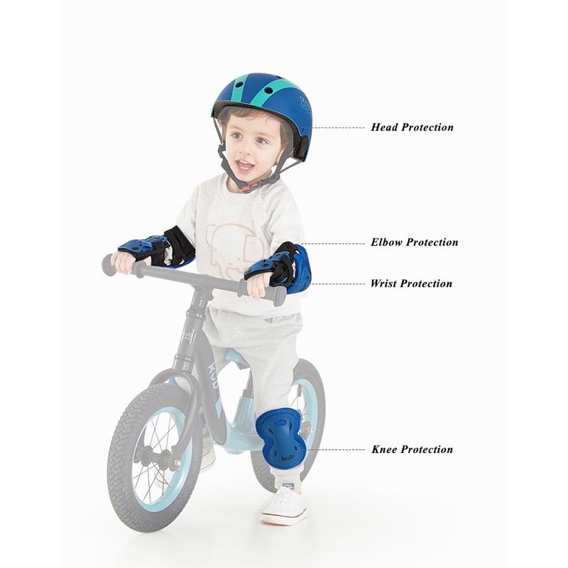 Bảo hộ đầu, chân, tay khi bé trượt patin, đi xe đạp tránh chấn thương. hàng sịn, siêu nhẹ, chính hãng KUB