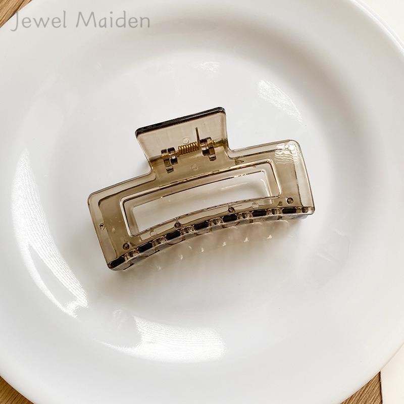 Kẹp gắp đồ ăn hình vuông bằng nhựa trong suốt thời trang