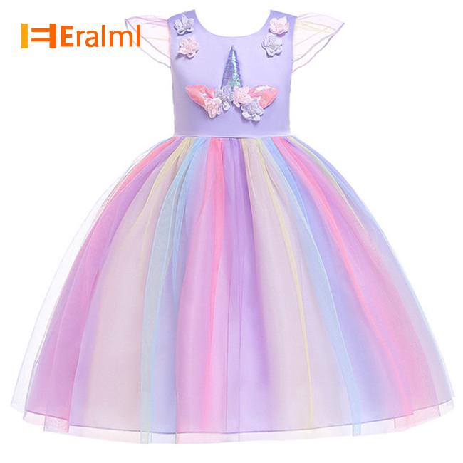 Đầm Tutu thời trang màu sắc cầu vồng dành cho bé gái