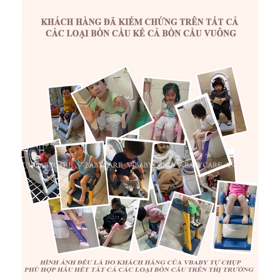 Bệ thu nhỏ bồn cầu có thang đi vệ sinh cho bé V-BABY W2 & W2S