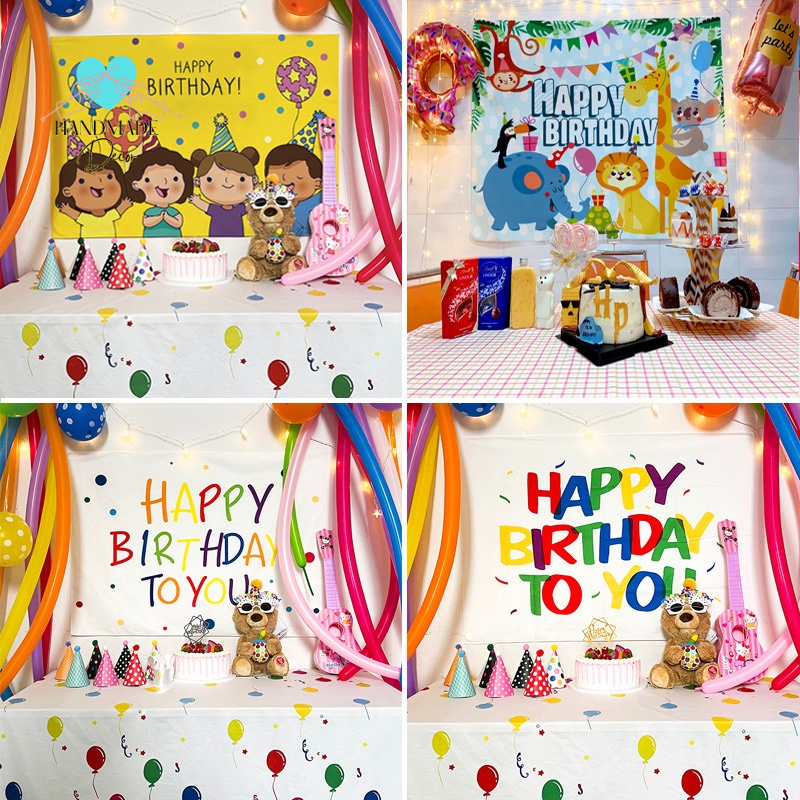 Banner - Tranh vải treo tường trang trí sinh nhật kiểu Hàn Quốc cho bé