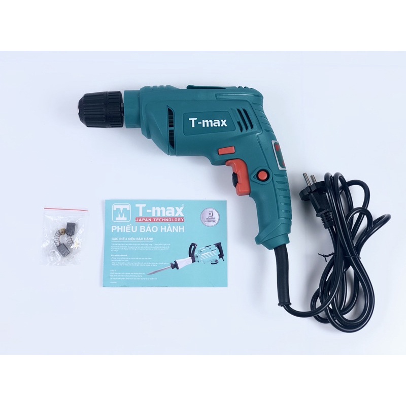 Máy khoan, Máy khoan điện hiệu Tmax ID550 Công suất 550W. máy khoan đầu kẹp 13 mm
