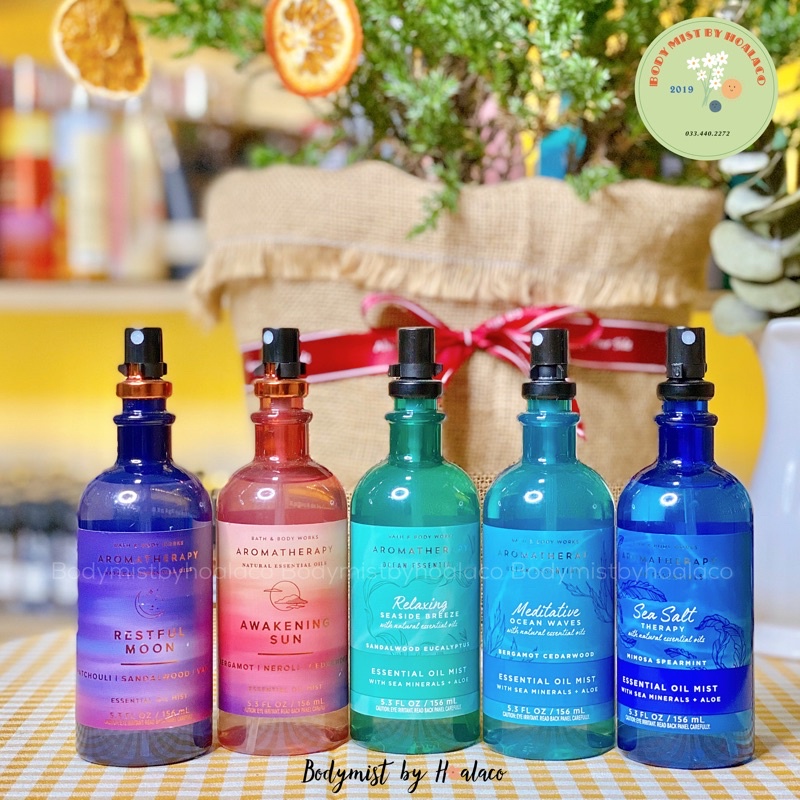 Xịt thơm/ xịt gối Aromatherapy - tinh dầu thiên nhiên Bath &amp; Body Works