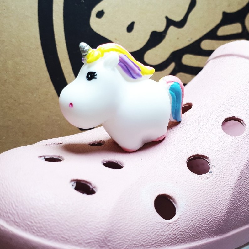 STICKER JIBBITZ gắn dép crocs, dép sục Unicorn 4D size TO