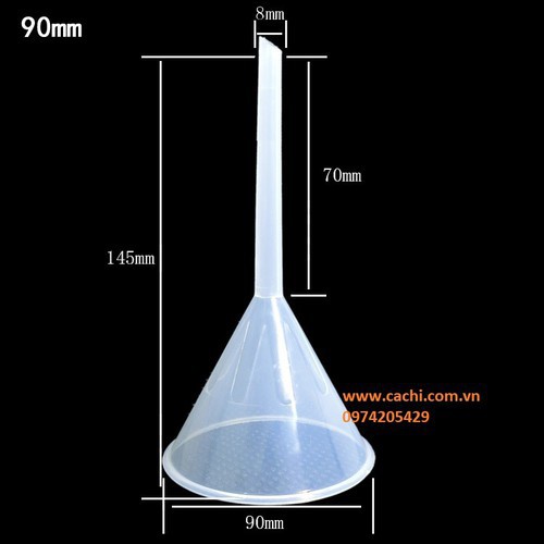 Phễu nhựa rót hóa chất phi 9