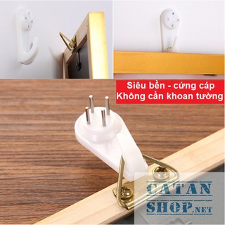 Đinh treo khung tranh 4 chân treo tranh ảnh, móc chìa khóa,móc treo đồ đóng tường không cần khoan tường GD382-DinhTT-4ch