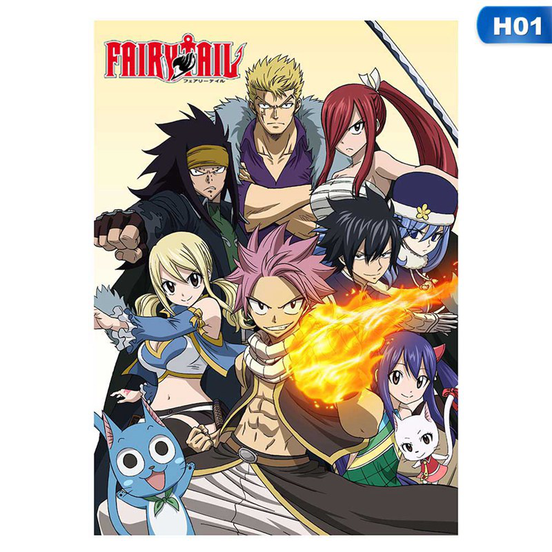 Tấm Áp Phích In Hình Nhân Vật Anime Fairy Tail Độc Đáo