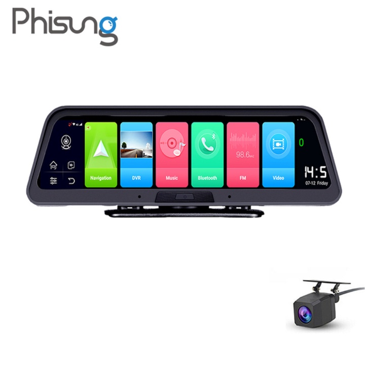 Camera hành trình đặt taplo ô tô, thương hiệu Phisung Q98, 4G, Wifi, GPS ,10 inch - [CHÍNH HÃNG - BẢO HÀNH 1 NĂM]