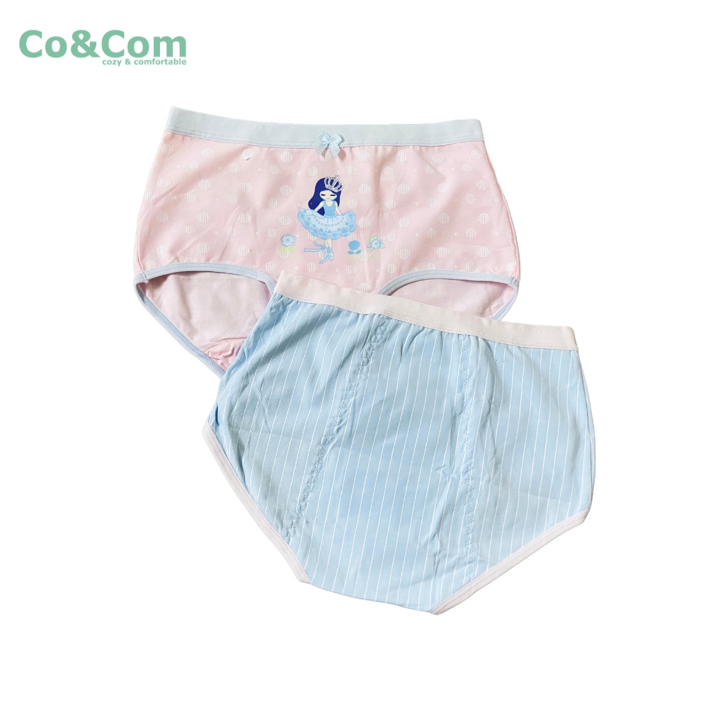 Set 2 Quần Lót Bé Gái Size Lớn 30-45 Kg Co&amp;Com CV70060 Cotton Cao Cấp Nhiều Mẫu Dễ Thương Mềm Mại