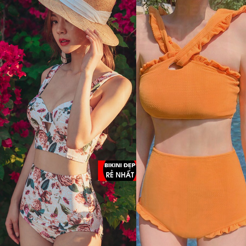 (M7) BIKINI uzzlang hàn quốc 1 mảnh ren ngực đen trắng