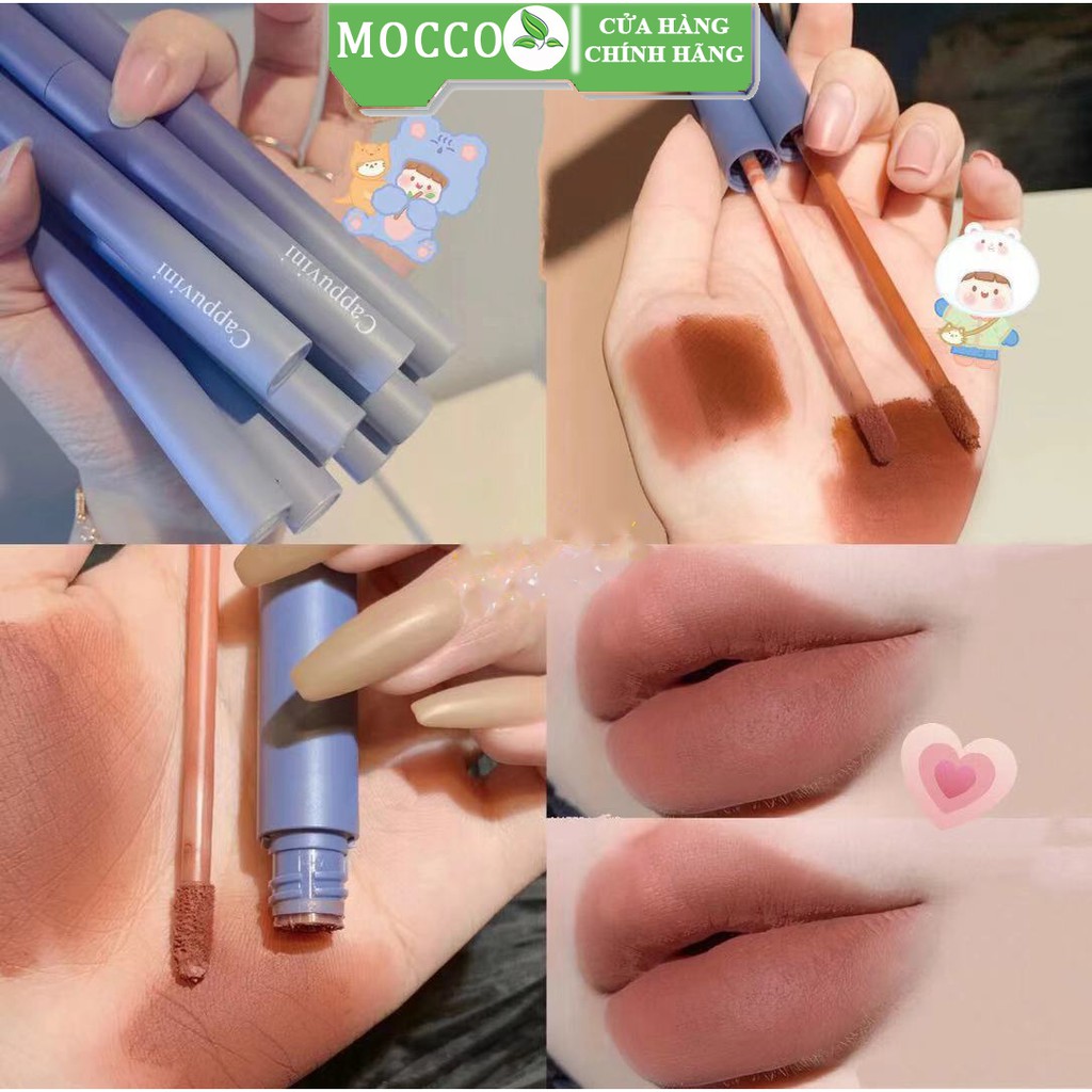 Son kem lì Cappuviini lâu trôi mềm mượt không gây khô môi SON014