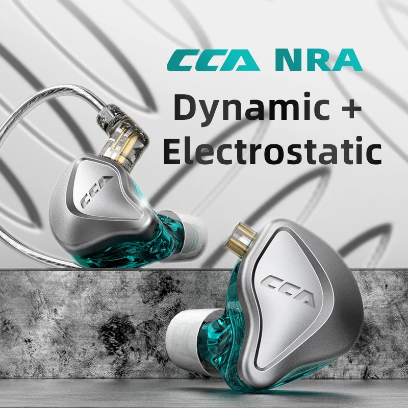 Tai nghe nhét tai KZ CCA NRA tĩnh điện có cáp Edx C12