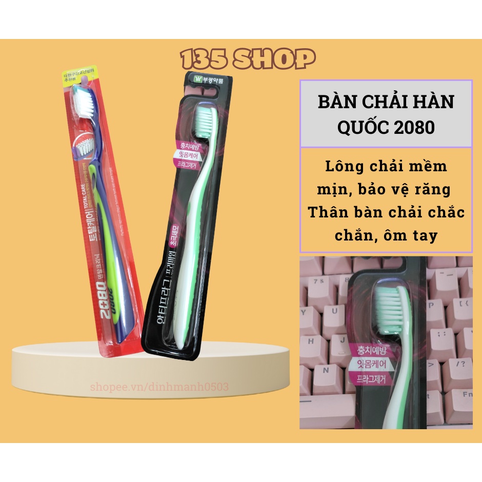 Bàn Chải Đánh Răng Hàn Quốc 2080 Lông Chải Siêu Mềm Mịn Sử Dụng Cho Răng Nhạy Cảm