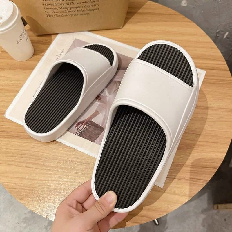 Dép Bánh Mì Nam Nữ Độn Đế 4CM Tăng Chiều Cao, Dép Quai Ngang Đế Đúc Unisex Thời Trang