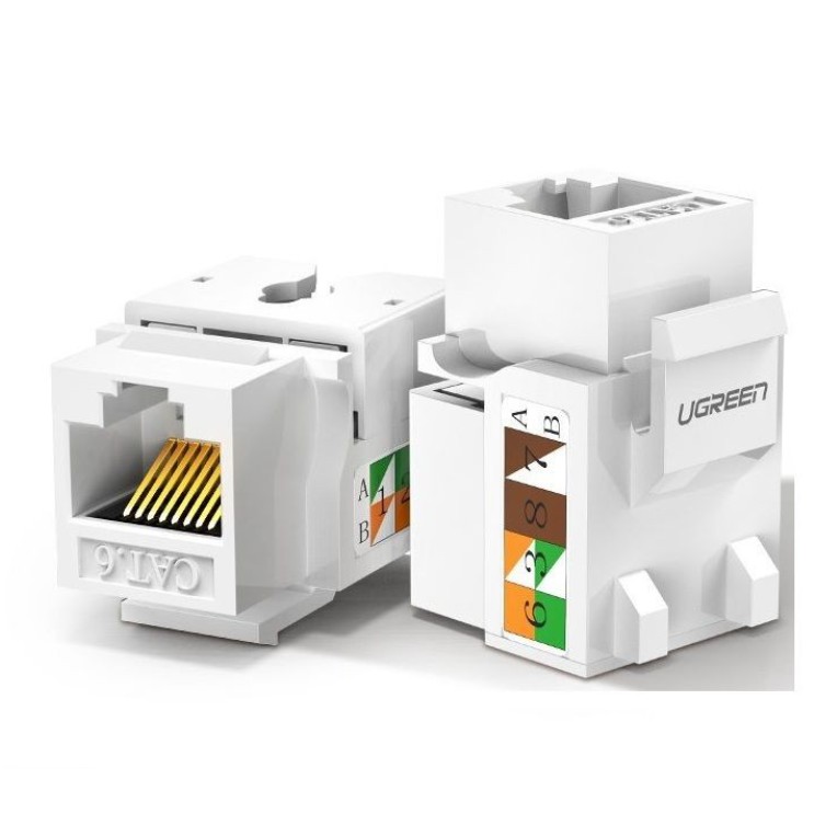 Hạt nhấn mạng cat5e màu trắng Ugreen 80176 - Hàng chính hãng