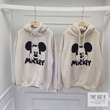 áo hoodie dài tay nữ thêu mickey trẻ trung năng động