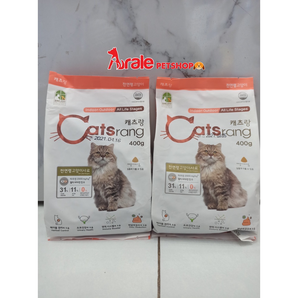 Thức ăn hạt cho mèo CATSRANG Hàn Quốc dành cho mèo mọi lứa tuổi 400g và 2kg