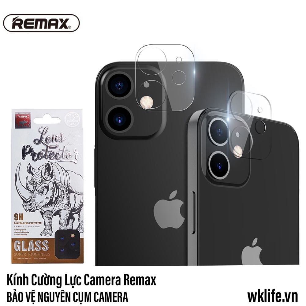 Cường Lực Camera Remax Bảo Vệ Toàn Bộ Cụm Camera cho 11 / 12 / 13 Mini / 13 Pro Max