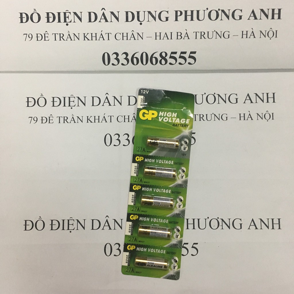 FREESHIP 1 VIÊN PIN 12V 27A HÃNG GP DÙNG CHO ĐIỀU KHIỂN CỬA CUỐN, THIẾT BỊ CHỐNG TRỘM, CHUÔNG CỬA, Ô TÔ