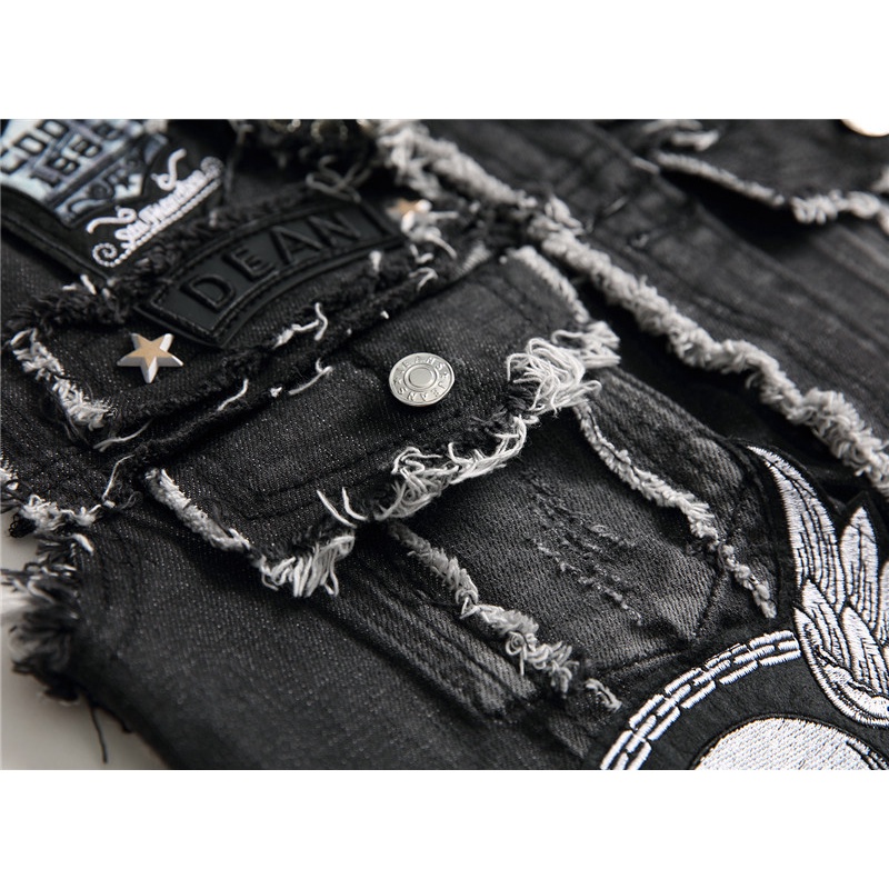 Sons of Anarchy Denim Vest Vest Harley Motorcycle XL883 X48 DYNA Cycling Wear Embroidered Denim Jacket