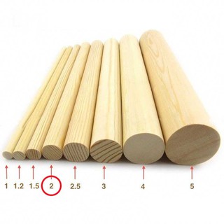 Thanh gỗ tròn tần bì phi 25 mm I Home decor