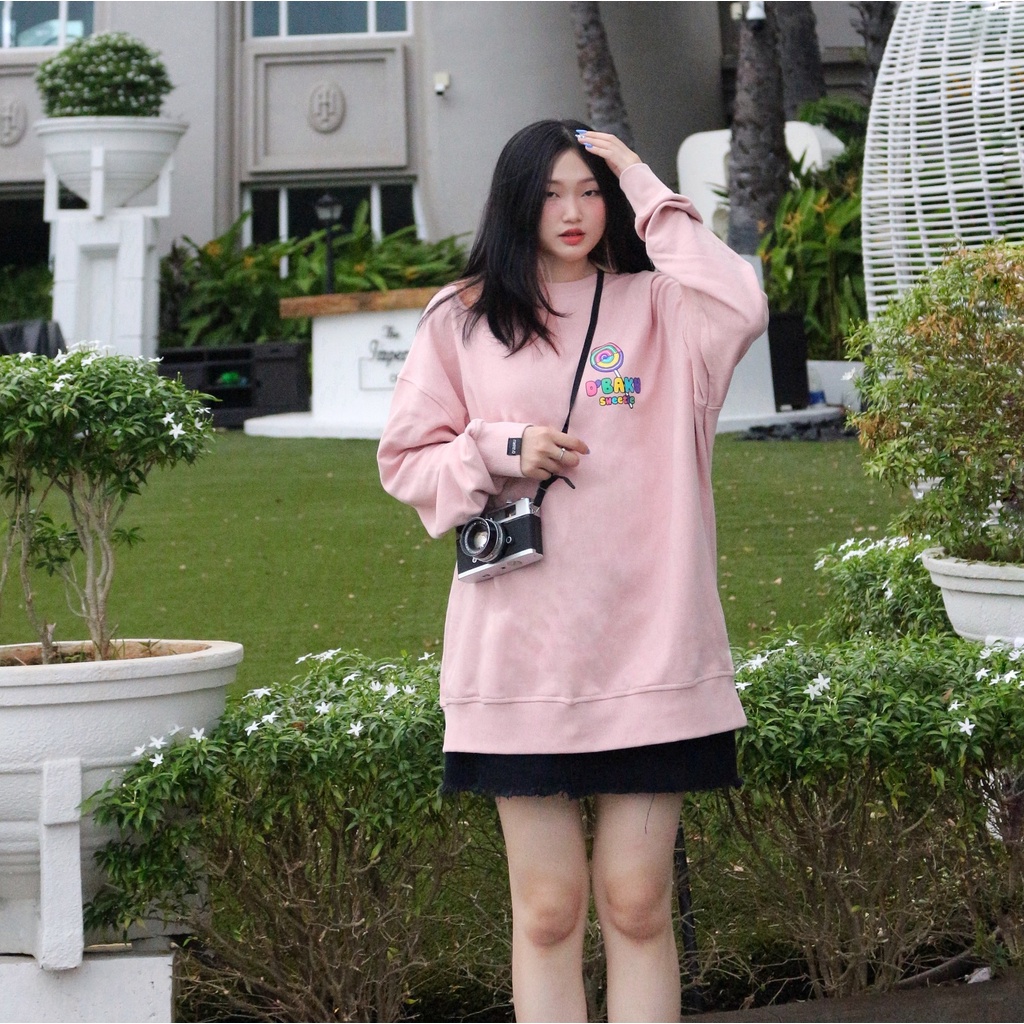 Áo Sweatshirt nỉ tay dài D'BAKU SWEETIE (Tặng kèm túi Tote)