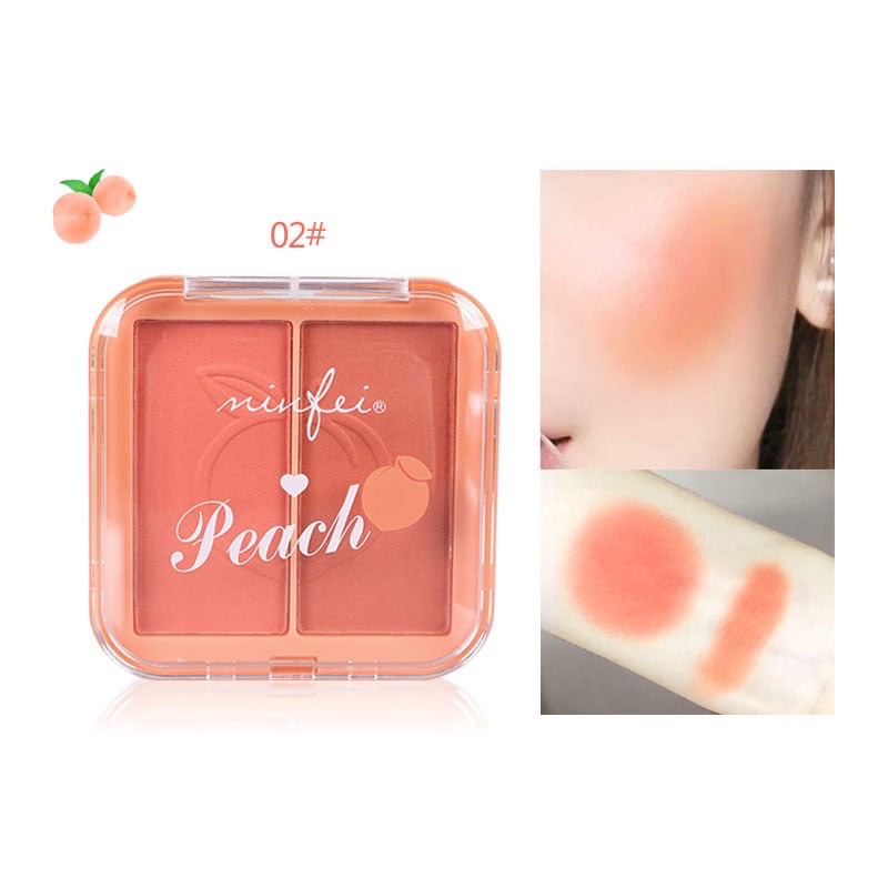 Phấn má hồng 2 ngăn Minfei Peach hàng Nội Địa Trung MFP4