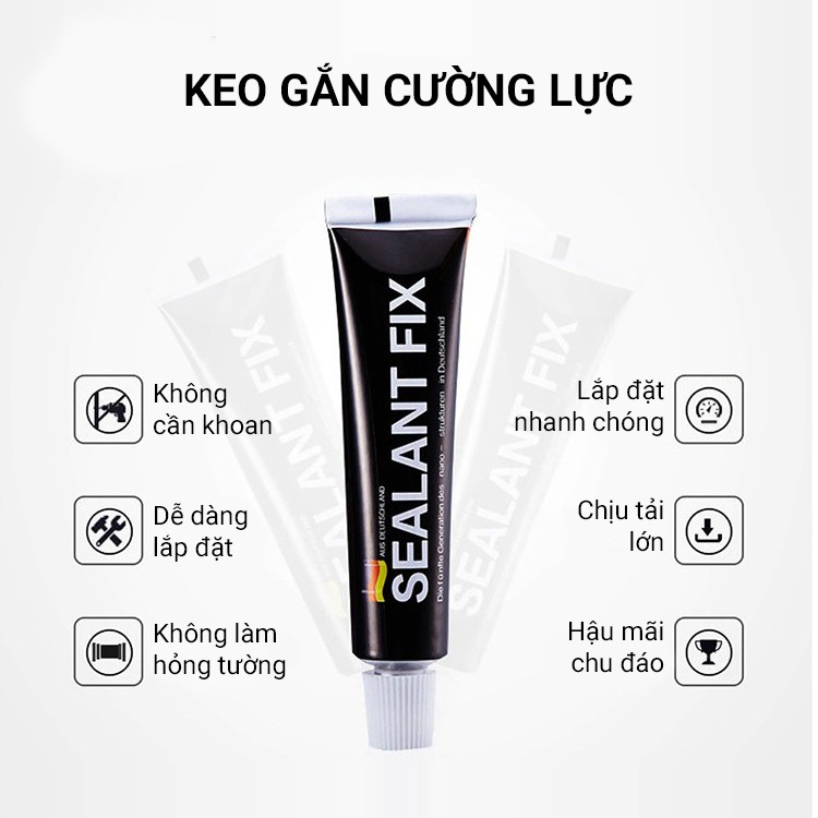 [Mã LIFE20KALL giảm 10% đơn 50K] KỆ GẮN TƯỜNG, KỆ DÁN ĐA NĂNG ĐỂ ĐỒ, ĐỰNG LỌ GIA VỊ TRONG PHÒNG BẾP VÀ NHÀ TẮM TIỆN ÍCH